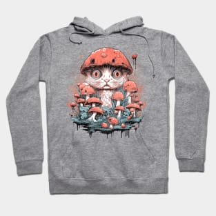 Great Psychedelic Mushroom Cat Hoodie